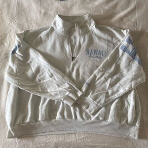 Aeropostale Hawaii Half-Zip White Sweatshirto